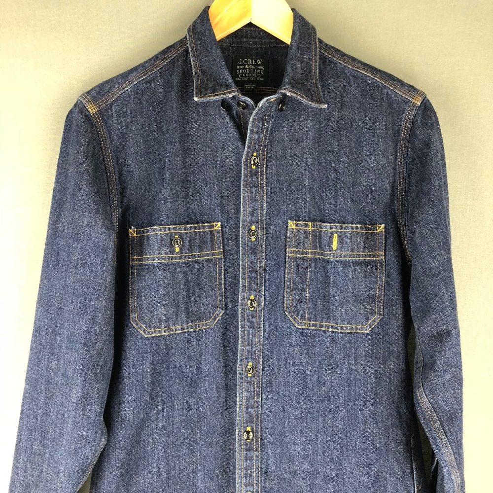 J Crew Selvedge Denim Work Shirt Size Small